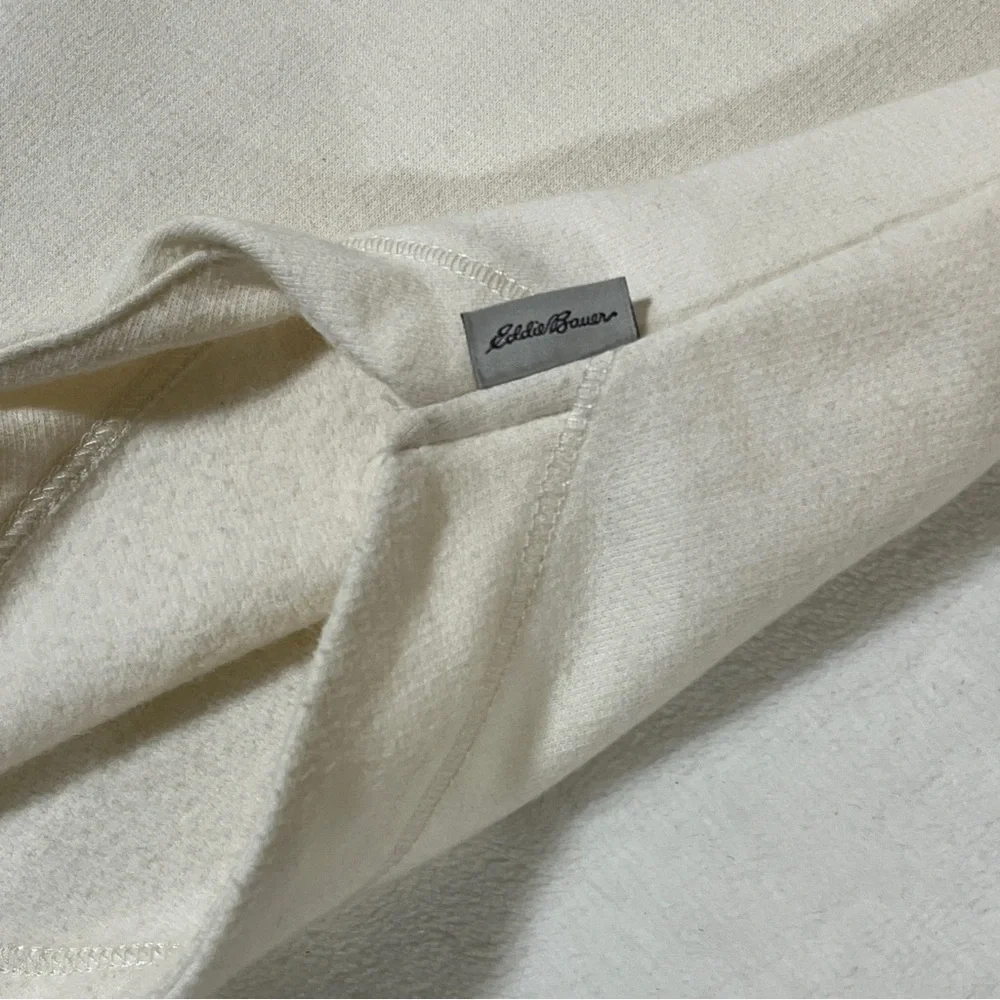 EDDIE BAUER Womens Pullover Hoodie Lightweight Casual Cream Size Small